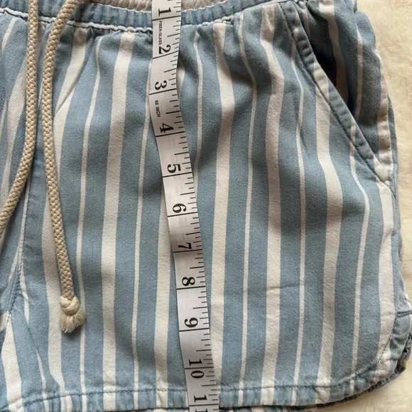 Aerie Blue and White Striped Cotton Shorts - Picture 5 of 6